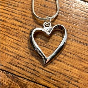 Silver Heart Pendant Necklace